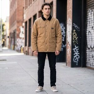 Vans Drill Chore Coat MTE Dirt Tan Insulated Jacket Mens XL Corduroy Collar